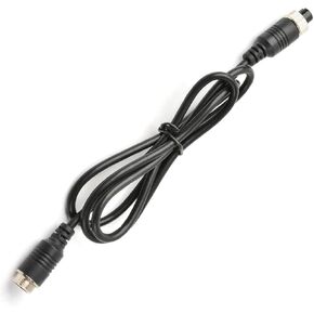 Car Video 4Pin Aviation Extension Cable for CCTV Rearview Camera Car Truck Trailer Camper Bus Motorhome Vehicle Backup Monitor Waterproof Shockproof System 16FT/5M Black, Pack of 1