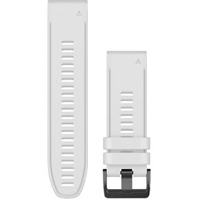 Garmin QuickFit 26mm Watch Band and Optional Extra Long Strap, White Silicone, (010-12903-00)