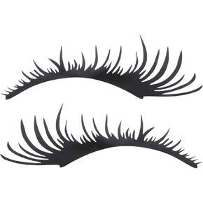 Garneck Car Eyelashes for Headlight,2 Pairs Car Headlight Stickers Black Eyelashes Vehicle Body Sticker Windshield Decal for Vehicle Auto Car Decoration
