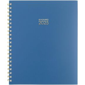 AT-A-GLANCE 2025 Planner, Weekly & Monthly, 8-1/2" x 11", Large, Harmony, Denim (1099-905-20-25)
