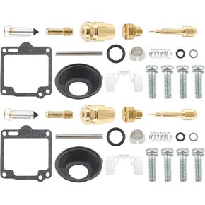 AUTOKAY 2 Set Carburetor Rebuild Kit Fits for Yamaha XV1100 Virago 1100 1988-1999 Carb Float