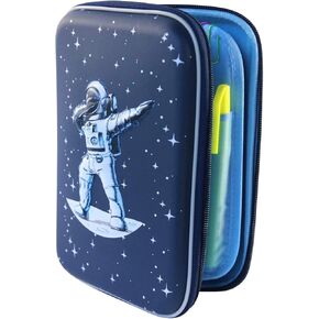 Pencil Case for Kids, Cute Storage Holder for Mechanical, Colored, Writing, and Drawing Pencils or Pens, Zippered Organizer Pouch for School for Boys with Wide Compartments