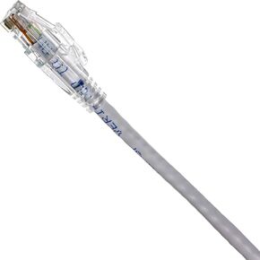 NTW 1 Ft. Lockable CAT6 Patented net-Lock RJ45 Ethernet Network Patch Cable (UTP), Snagless, LIGHT GRAY