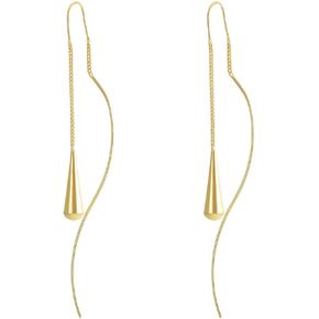Silver Simple Water Drop Earrings for Women Teen Girls Small Sterling Sliver Plated Classic Dangle Hoop Earring Thread Drop Earrings Fashion Costume Jewelry