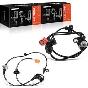 A-Premium ABS Wheel Speed Sensor Compatible with Honda Models - Ridgeline 2006-2014 3.5L, Crew Cab Pickup - Front Driver and Passenger Side, Replace# 57455SJCA01, 57455-SJC-A01 2-PC Set