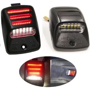 2x LED License Plate Lights Assembly 2005-2015 Toyota Tacoma & 2000-2013 Tundra Pickup Truck, Rear Tag Lamp 6000K,3 Red Neon Glow Tube（36 LED Total,White&Red ） (Toyota Tacoma/tundra)