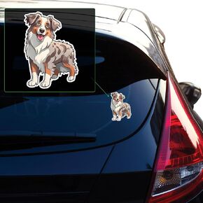 Yoonek Graphics Australian Shepherd Dog Vinyl Decal Sticker for Car, Laptop, Tumbler, More. #003607