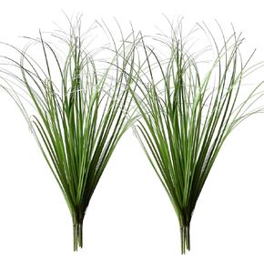12 Pack Artificial Plants, Fake Greenery Onion Grass Shrubs Flowers Green Wheat Grass Leaves for Home Office Living Room Indoor Outdoor Gardening Vase Pot Decor
