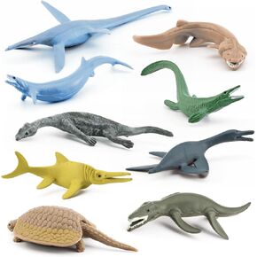 Mini Prehistoric Sea Creatures Toys Ancient Sea Animal Toys 2-4 Inch Marine Animal Figures Cake Topper Educational School Project for Kids Toddlers