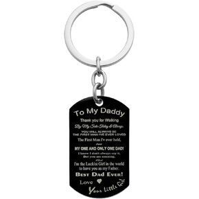 Best Dad Photo Text Engraved Personalized Love Note Dog Tag Pendant Necklace Keychain Father's Day Gift