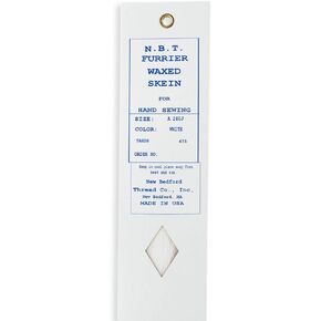N.B.T.-Waxed Silamide Skeins Thread-Nylon,Silk Replacement for Hand Sewing- White