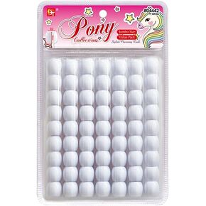 63 Pcs Beads Jewelry Making Kit DIY Hair Braiding Bracelet Ornaments Crafts Jumbo Pony Beads (White)