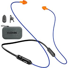 Bluetooth Earplug Headphones for Work, Neckband Wireless Ear Plugs Earbuds, 29 dB Noise Reduction Ear Protection with Replacement Ear Tips, 25 Hour Battery, OSHA Compliant for Industrial Safety