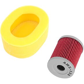 AHL Air Filter 13780-02C00 13780-02C10 & Oil filter Compatible with Suzuki LTF160 QuadRunner 1991-2004/LT160 E QuadRunner 1989-1992/LT 160 QuadRunner 2003-2004