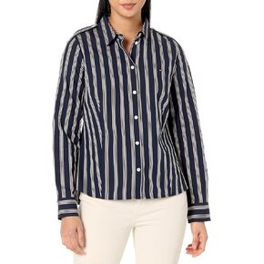 Tommy Hilfiger Women's Long Sleeve Collared Shirt