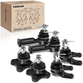 A-Premium Set of 6, Front Upper & Lower Ball Joint, Outer Tie Rod End, Compatible with Mazda B2000 1986-1987, B2200 1987-1993, B2600 1987-1993