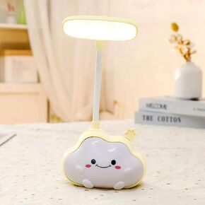 Cloud Desk Lamp, Cute Night Light, Portable LED Table Light, Foldable USB Rechargeable Reading Light (Blue)