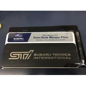 Subaru Genuine OEM Subaru Euro Style STI Marque Plate Matte Black SOA342L133 NEW WRX