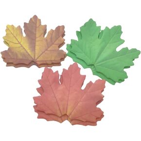 150pcs Maple-Leaf Self-Stick Note Pads 6 Sticky Notes Memo Pads Small Writing Pads Office Supplies for to-Do Lists/ Reminders/ Studying, 3 Colors, by ZAYOIZY, 3.54''x2.83''