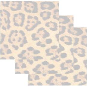 Leopard Print Sticky Notes - Set of 3 - Wildlife Animal Theme Design - Stationery Gift - Paper Memo Pad - Office Business School Supplies