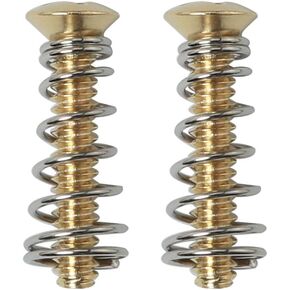 2PCS 6-32X3/4 inch Gold Stainless Steel Single Coil Pickup Mounting Screws and Springs Set for Electric Guitar