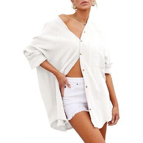 Women Bathing Suit Cover Ups 2024 Bikini Swimsuit Coverup Beach Dress Shirt in Kuwait
