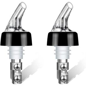 Bottle Pourers 2Pack for Alcohol Automatic Measured Bottle Pourer Wine Pourers 1oz Dispenser Bartender Quick Shot Spirit Drinks Wine Cocktail Home Bar Tools