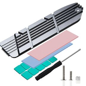 JOYJOM PS5 SSD Heatsink: غطاء PS5 Heatsink SSD مع مبدد حراري بسمك 1 سم من الألومنيوم، 2280 NVME منصات حرارية، براغي PS5 SSD ومجموعة ملحقات تبريد مفك البراغي لـ PS5 SSD in Kuwait