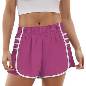 Running Shorts for Women High Waisted Athletic Shorts Quick Dry Flowy Workout Pleated Butterfly Short with Pockets