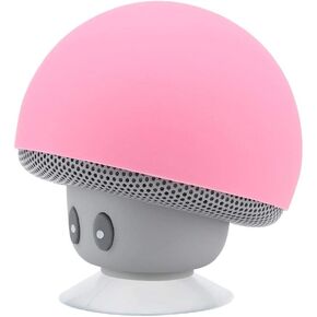 Mini Bluetooth Mushroom Speaker, 5V 3W Wireless Speaker Mini Audio Speaker Subwoofer with Suction Cup, Mushroom Design,