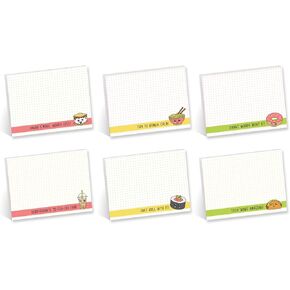 Woodland Mushroom Sticky Note Pads / 4" x 3" Whimsical Sticky Notes/Set of 6 Pads / 50 Sheets Per Pad/Trendy Gift Idea/Made in The USA