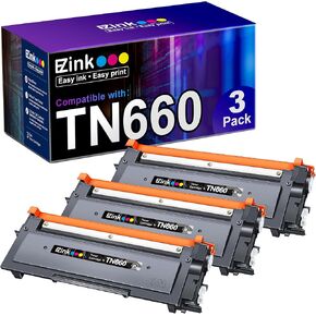 E-Z Ink Compatible Toner Cartridge Replacement for Brother TN660 TN-660 TN630 High Yield to use with HL-L2300D HL-L2380DW HL-L2320D DCP-L2540DW HL-L2340DW HL-L2360DW MFC-L2720DW Printer (3 Black)