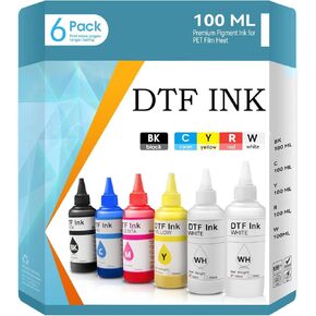 DTF Ink 1000ml Combo Pack Compatible for printheads Installed DTF Printers L1800 R1390 ET-4800 8550 XP15000 I3200 4720 XP600 TX800 ET2800,(2*White+ 1set Black Cyan Magenta Yellow)