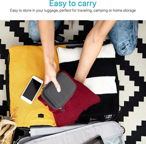 RAIACE Hard Travel Storage Case Compatible with Anker 2wmAh Portable Charger, Built-in mesh Pocket for USB-C Cable. (case only) - Black in Saudi Arabia