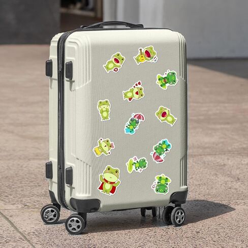 Pack 50 Pcs Cute Animal Frog Stickers for Water Bottles Waterproof Laptop Luggage Helmet Computer Phone Case Teens Adults Girls Boys Aesthetic Sticker Packs Small Vinyl Decals in Saudi Arabia