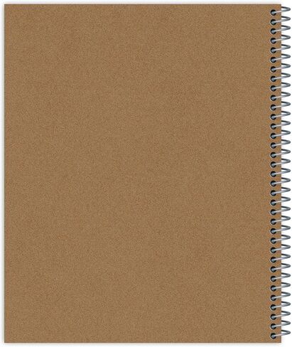 دفاتر ملاحظات بتصميم حلزوني كبير من الورق الجديد، حزمة من 12 قطعة، تصميم السلاحف البحرية، 11 بوصة × 9 بوصة 70 ورقة مثقوبة، صفحات مسطرة جامعية معاد تدويرها بنسبة 100%، نباتية، صنع في الولايات المتحدة الأمريكية in Kuwait