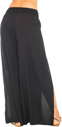 Back From Bali Womens Palazzo Pants Wide Leg Loose Beach Pants with Slit Boho Swimsuit Cover Up… in Saudi Arabia