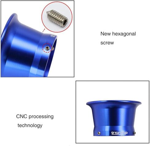 واجهة فلتر الهواء المكربن ​​المعدلة عالميًا، كأس الرياح 50 مم مع مداخن السرعة الصافية لـ 21/24/ 26/28 / 30 مم PWK Carb - أزرق in Kuwait