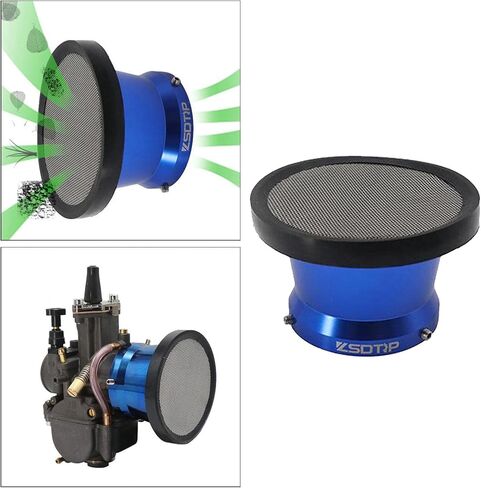 واجهة فلتر الهواء المكربن ​​المعدلة عالميًا، كأس الرياح 50 مم مع مداخن السرعة الصافية لـ 21/24/ 26/28 / 30 مم PWK Carb - أزرق in Kuwait