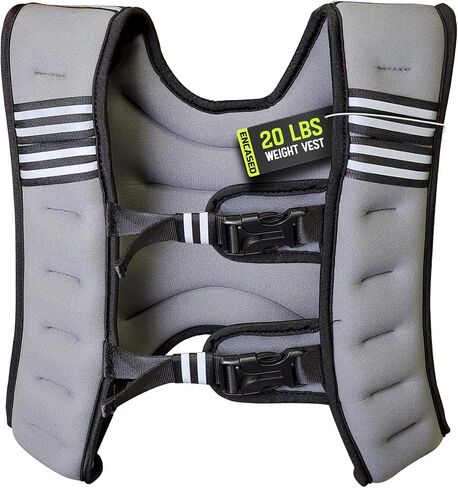 Encased Weighted Vest for Men/Women Workout, Adjustable Vest for Running/Sports Training - Black in Saudi Arabia