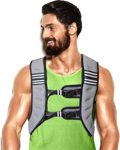 Encased Weighted Vest for Men/Women Workout, Adjustable Vest for Running/Sports Training - Black in Saudi Arabia