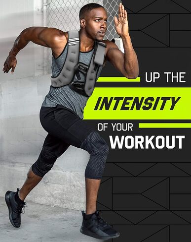 Encased Weighted Vest for Men/Women Workout, Adjustable Vest for Running/Sports Training - Black in Saudi Arabia