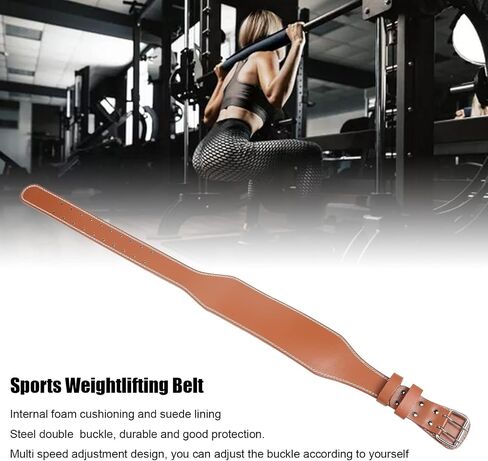 Weight Lifting Belt, Imitation Cowhide Weightlifting Waist Protection Belt Widen Gym Belts for Weightlifting Powerlifting Strength Training Squat Deadlift Workout Waist Support in Saudi Arabia