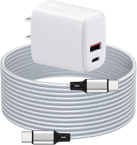 20W PD USB C Fast Charger Compatible with Meta Quest 3 - Dual Port USB + Type C Adapter with 6.6ft C to C Charging Cable for Oculus Quest 2 Headset in Saudi Arabia