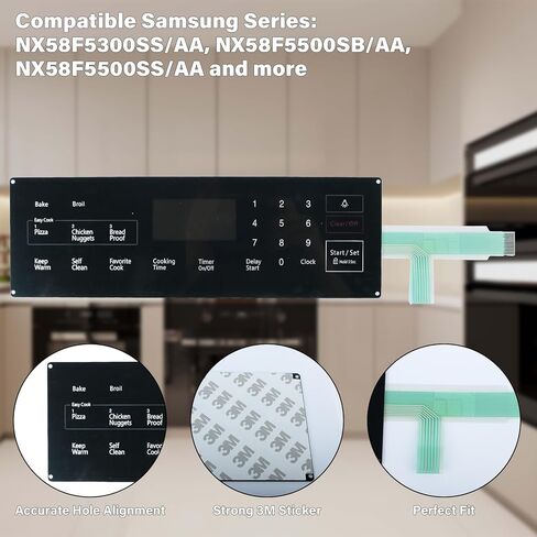 DG34-00025A استبدال لوحة اللمس غشاء التبديل لفرن سامسونج، استبدال AP5800759، PS8764897 in Kuwait