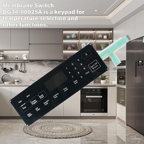 DG34-00025A استبدال لوحة اللمس غشاء التبديل لفرن سامسونج، استبدال AP5800759، PS8764897 in Kuwait