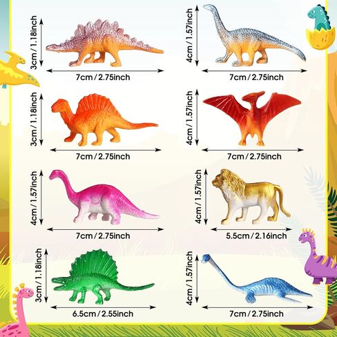 Threan 200 قطعة من أشكال الحيوانات المتنوعة على شكل ديناصور صغير لعبة الغابة على شكل حيوانات الغابة وحيوانات البحر والمدرسة كرنفال جائزة جودي حقيبة حشو هدية عيد الحب للحفلات كعك كب كيك توبر للفتاة الصبية in Kuwait