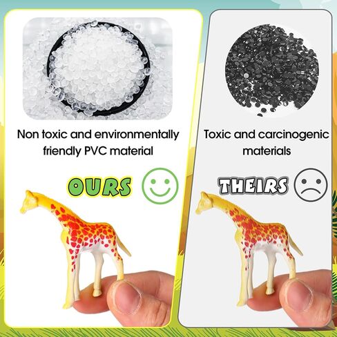 Threan 200 قطعة من أشكال الحيوانات المتنوعة على شكل ديناصور صغير لعبة الغابة على شكل حيوانات الغابة وحيوانات البحر والمدرسة كرنفال جائزة جودي حقيبة حشو هدية عيد الحب للحفلات كعك كب كيك توبر للفتاة الصبية in Kuwait