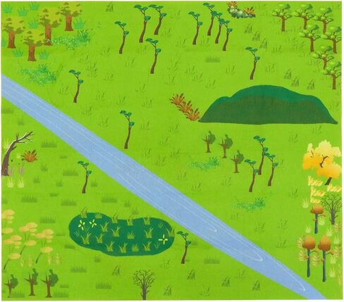 Activity Playmat Fun Mat Farm Dinosaur Unicorn Safari Toys, Boys and Girls Gift (Dinosaur) in Saudi Arabia