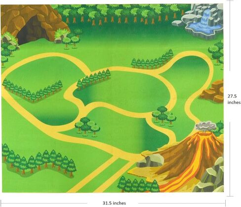 Activity Playmat Fun Mat Farm Dinosaur Unicorn Safari Toys, Boys and Girls Gift (Dinosaur) in Saudi Arabia